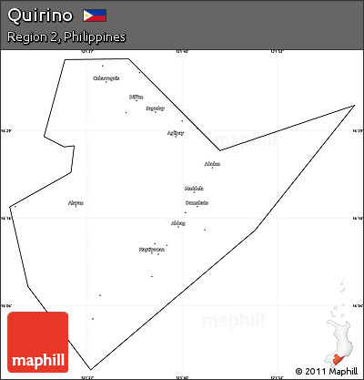 Blank Simple Map of Quirino, cropped outside