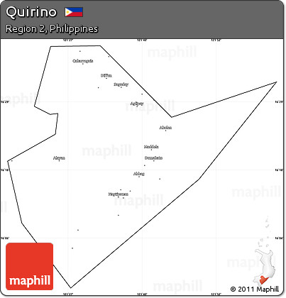 Blank Simple Map of Quirino, cropped outside