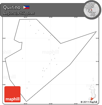 Blank Simple Map of Quirino, cropped outside, no labels