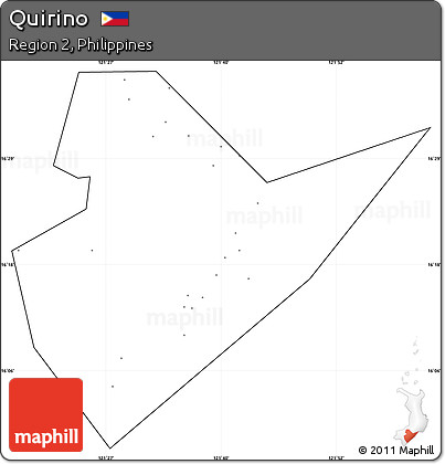 Blank Simple Map of Quirino, cropped outside, no labels