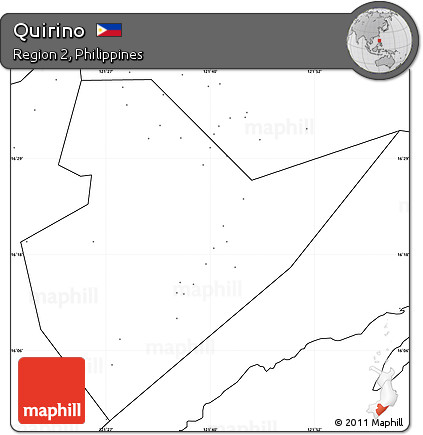 Blank Simple Map of Quirino, no labels