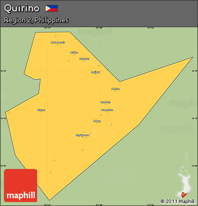 Savanna Style Simple Map of Quirino, cropped outside