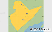Savanna Style Simple Map of Quirino, single color outside