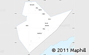 Silver Style Simple Map of Quirino, single color outside