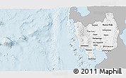 Gray 3D Map of Region 3, single color outside