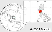 Blank Location Map of Region 3, highlighted country