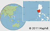 Savanna Style Location Map of Region 3, highlighted country