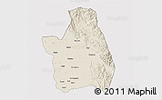 Shaded Relief 3D Map of Nueva Ecija, cropped outside