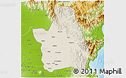 Shaded Relief 3D Map of Nueva Ecija, physical outside