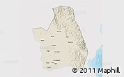 Shaded Relief 3D Map of Nueva Ecija, single color outside