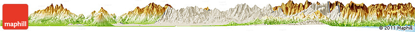 Shaded Relief Horizon Map of Nueva Ecija, physical outside