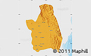 Political Map of Nueva Ecija, single color outside