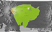 Physical 3D Map of Pampanga, darken, desaturated