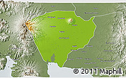 Physical 3D Map of Pampanga, semi-desaturated