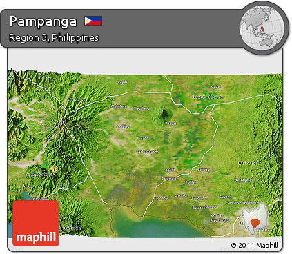 Satellite 3D Map of Pampanga