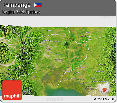 Satellite 3D Map of Pampanga