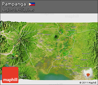 Satellite 3D Map of Pampanga