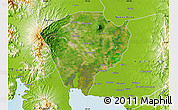 Satellite Map of Pampanga, physical outside