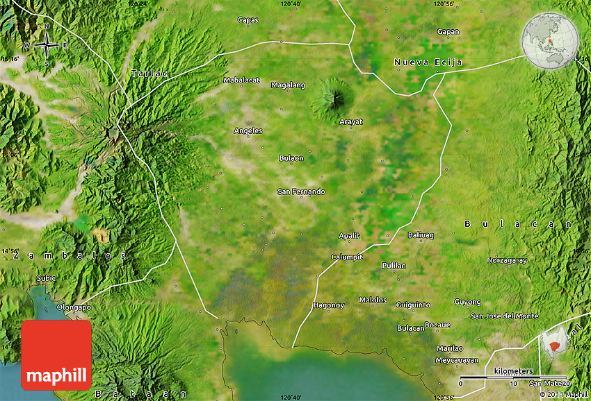 Satellite Map of Pampanga