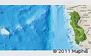 Satellite Map of Zambales, shaded relief outside
