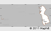 Gray Simple Map of Zambales, cropped outside