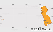 Political Simple Map of Zambales, cropped outside