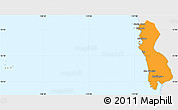 Political Simple Map of Zambales, single color outside