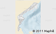 Classic Style 3D Map of Aurora, single color outside
