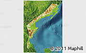 Physical 3D Map of Aurora, satellite outside