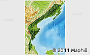 Satellite 3D Map of Aurora, physical outside