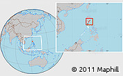 Gray Location Map of Aurora, highlighted parent region, within the entire country