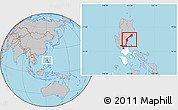 Gray Location Map of Aurora, highlighted parent region