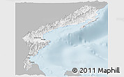 Gray Panoramic Map of Aurora, single color outside