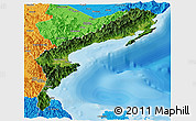 Satellite Panoramic Map of Aurora, political outside