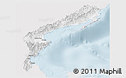 Silver Style Panoramic Map of Aurora, single color outside