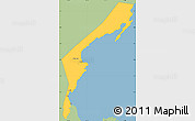 Savanna Style Simple Map of Aurora, single color outside