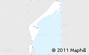 Silver Style Simple Map of Aurora, single color outside