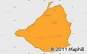 Political Simple Map of Cavite, cropped outside