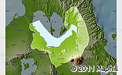 Physical Map of Laguna, darken
