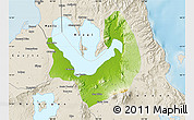 Physical Map of Laguna, shaded relief outside