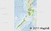 Physical Map of Region 4, lighten