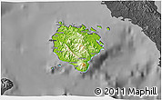 Physical 3D Map of Marinduque, darken, desaturated