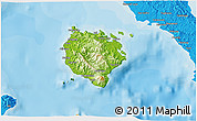 Physical 3D Map of Marinduque, political outside