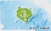 Physical 3D Map of Marinduque, single color outside