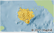 Savanna Style 3D Map of Marinduque, single color outside