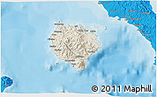 Shaded Relief 3D Map of Marinduque, political outside