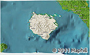 Shaded Relief 3D Map of Marinduque, satellite outside