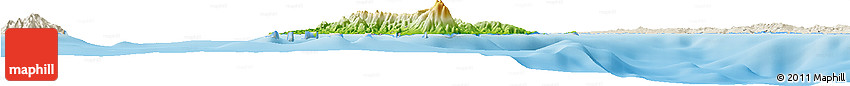 Physical Horizon Map of Marinduque, shaded relief outside