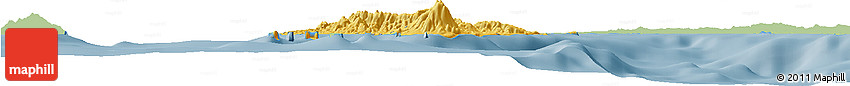 Savanna Style Horizon Map of Marinduque, single color outside