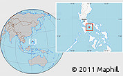 Gray Location Map of Marinduque, highlighted country